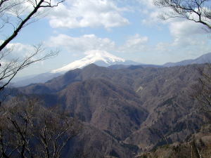 大室山登路から望む富士山