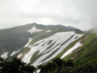 扇ノ地紙、北股岳方面