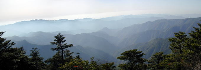 Panorama from the summit of Hakkyogatake